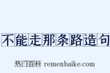 不能走那条路造句是什么意思的图片